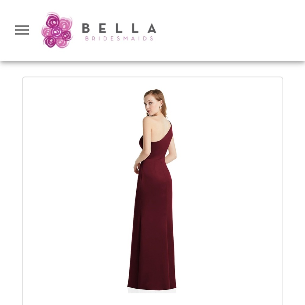 Dessy Group Elegant Backless Wine Dress-New with tags